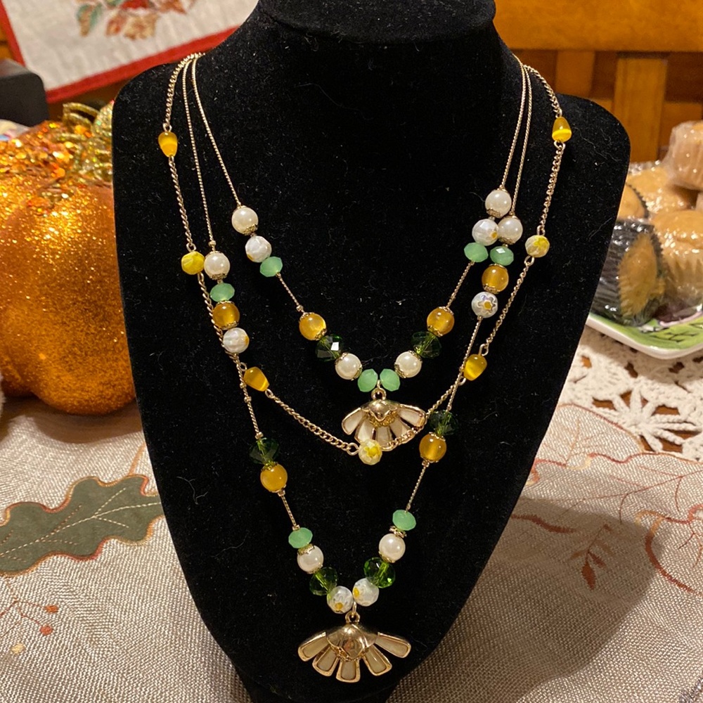 Betsy Johnson 3 Strand Necklace